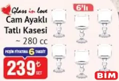 GLASS İN LOVE CAM AYAKLI TATLI KASESİ 280 CC fiyat ve kampanya bilgisi
